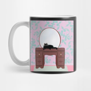 Retro Black Cat Mug